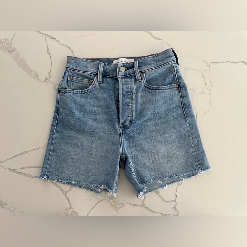 Aritzia Denim Forum 50s Arlo Mid-thigh Denim Shorts